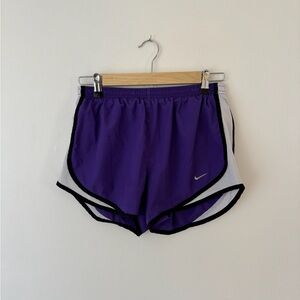 Nike Women's Purple and Gray Athletic Shorts